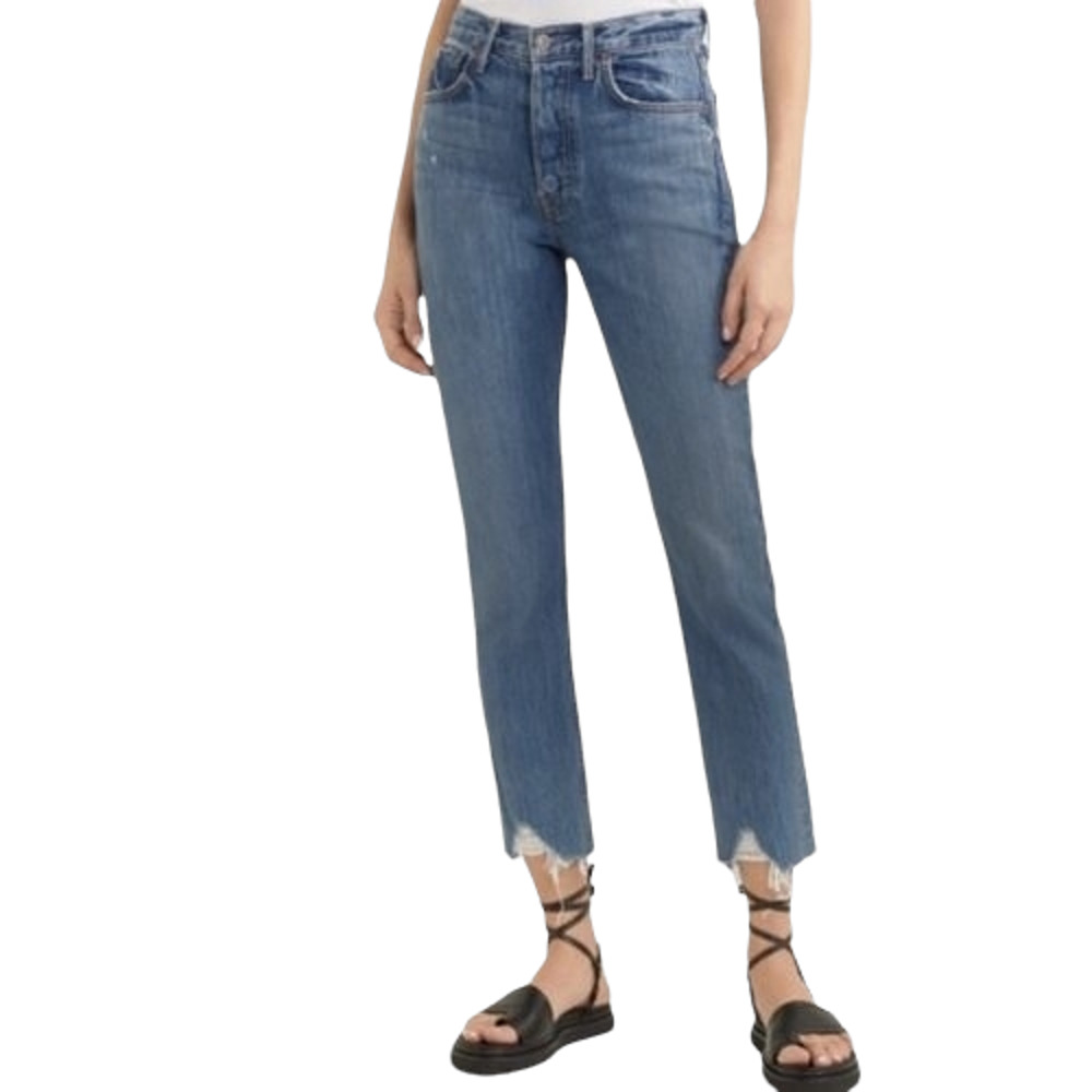 GRLFRND Karolina high rise skinny cropped jeans in Forget Me Never Size 28 NEW - Picture 4 of 10